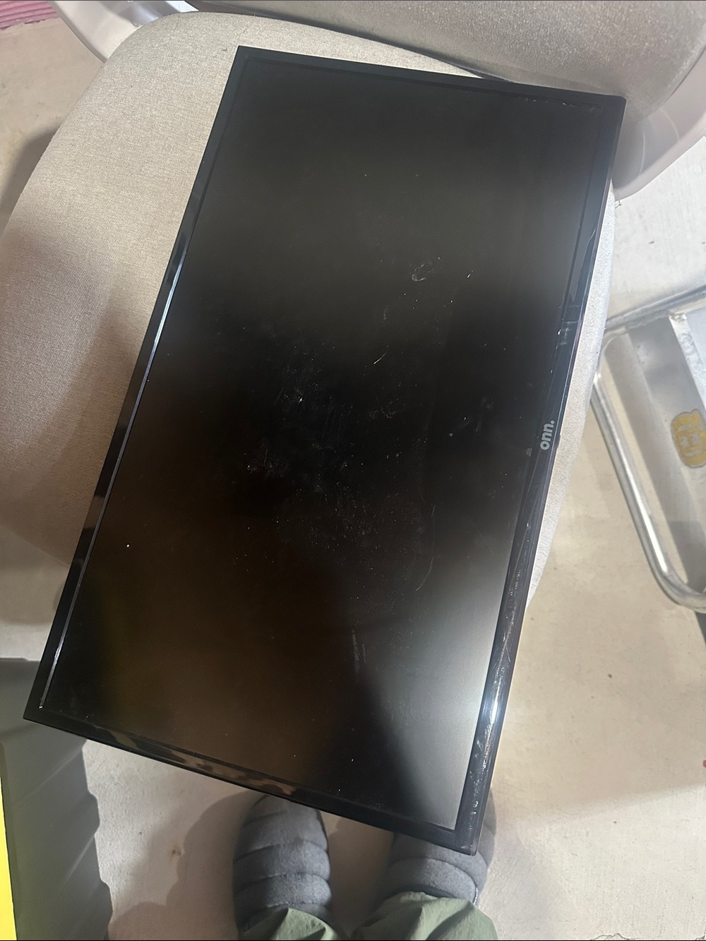 Onn Running Black 22" Computer Monitor with Slim Bezel
